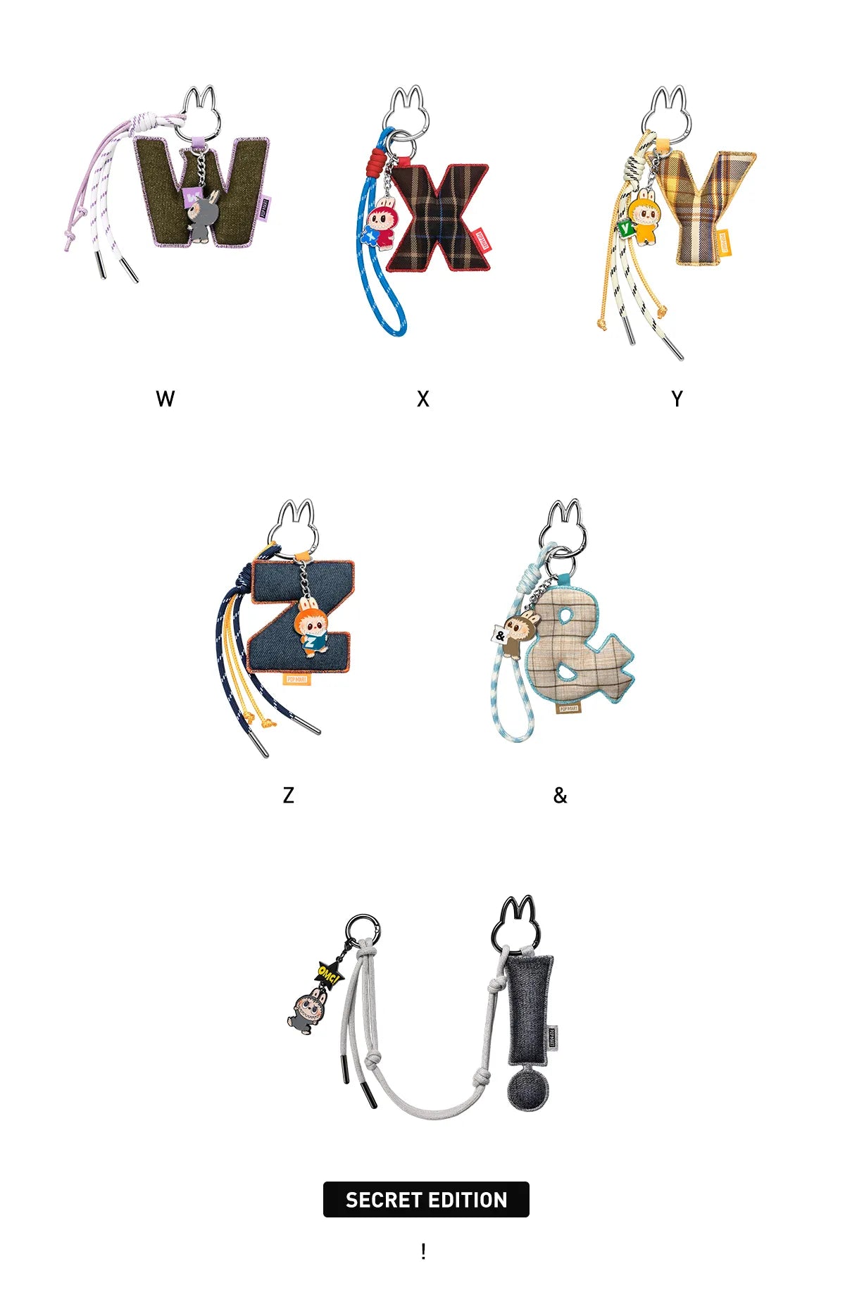 Labubu The Monsters Pin for Love Pendant (N-Z) Blind Box