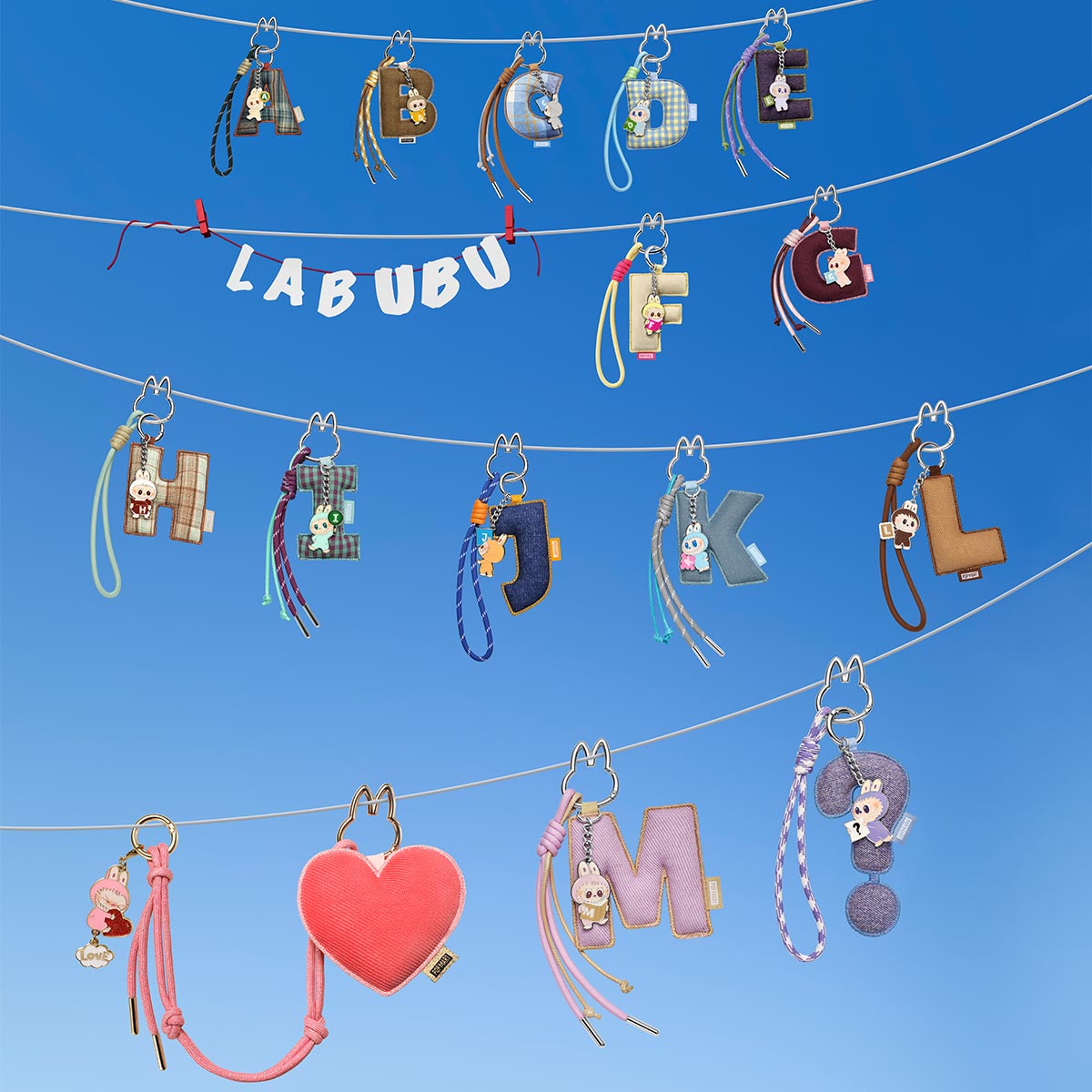 Labubu The Monsters Pin for Love Pendant (N-Z) Blind Box